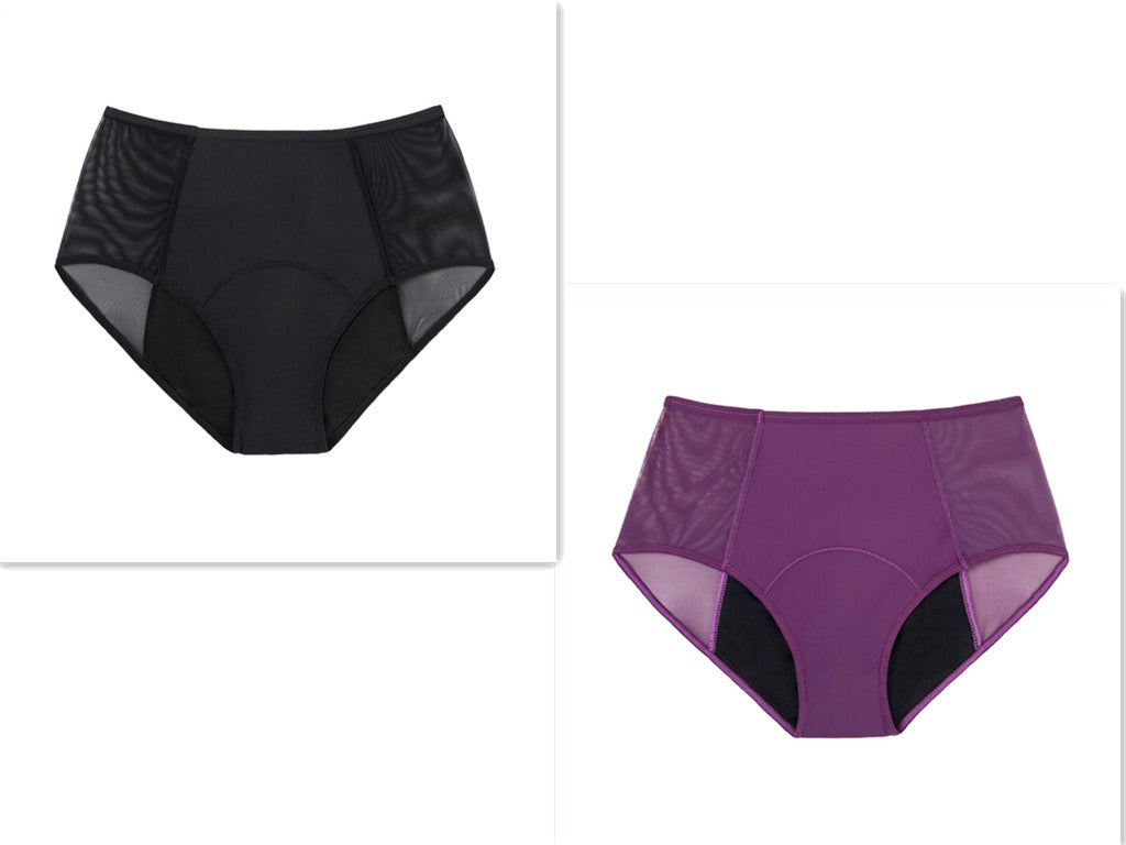 4-lagige Periode Unterhose mit hohem Bund und Mesch Einsatz; XS - 6XL