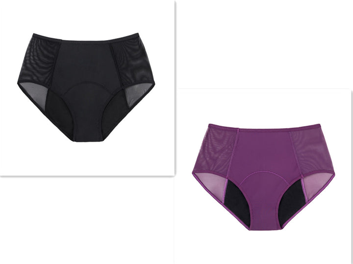 4-lagige Periode Unterhose mit hohem Bund und Mesch Einsatz; XS - 6XL