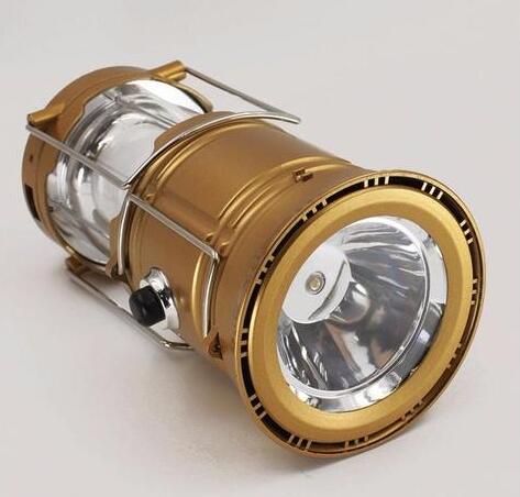 Camping Laterne mit LED Licht, USB + Solar Energie in einem