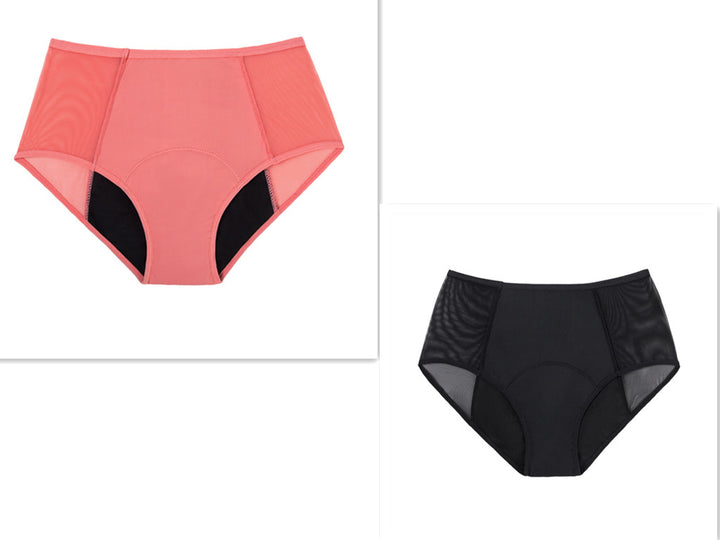4-lagige Periode Unterhose mit hohem Bund und Mesch Einsatz; XS - 6XL