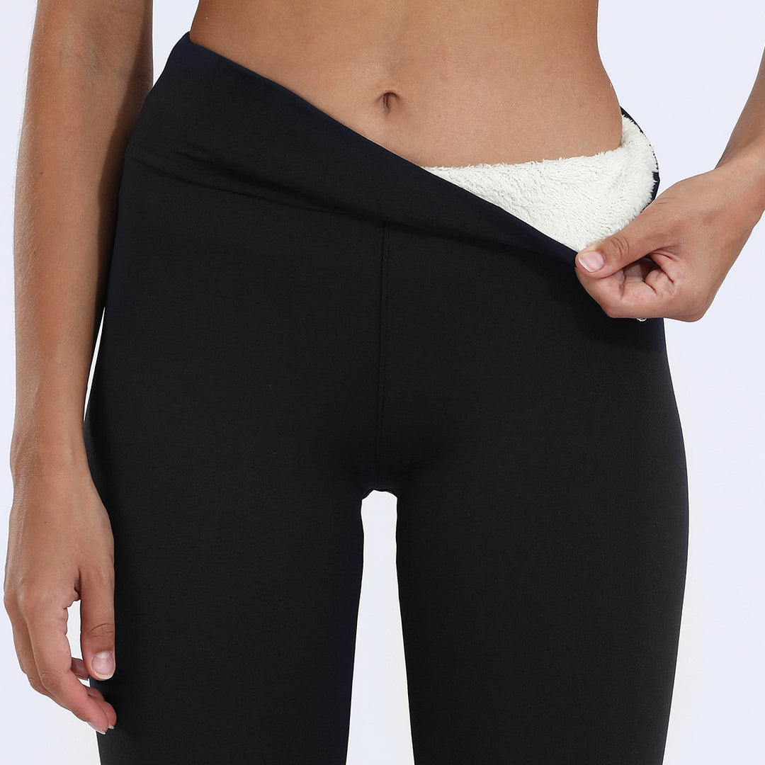 S - XXXL Sportlich elegante Winter Leggings; kuschelig warm und hoch geschnitten