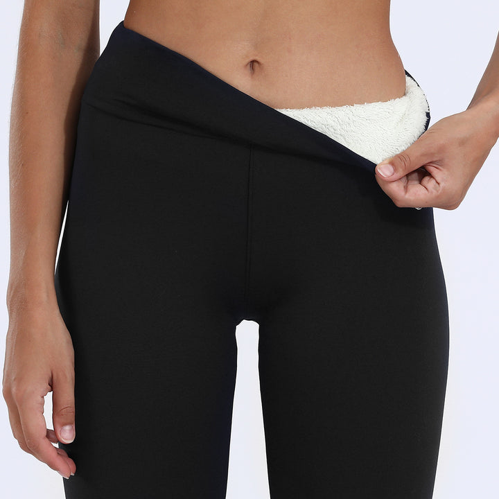 S - XXXL Sportlich elegante Winter Leggings; kuschelig warm und hoch geschnitten