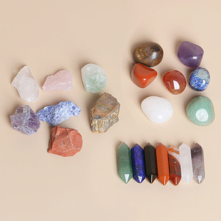 Naturstein (Kristalle), Set aus 14 Stück als Geschenk