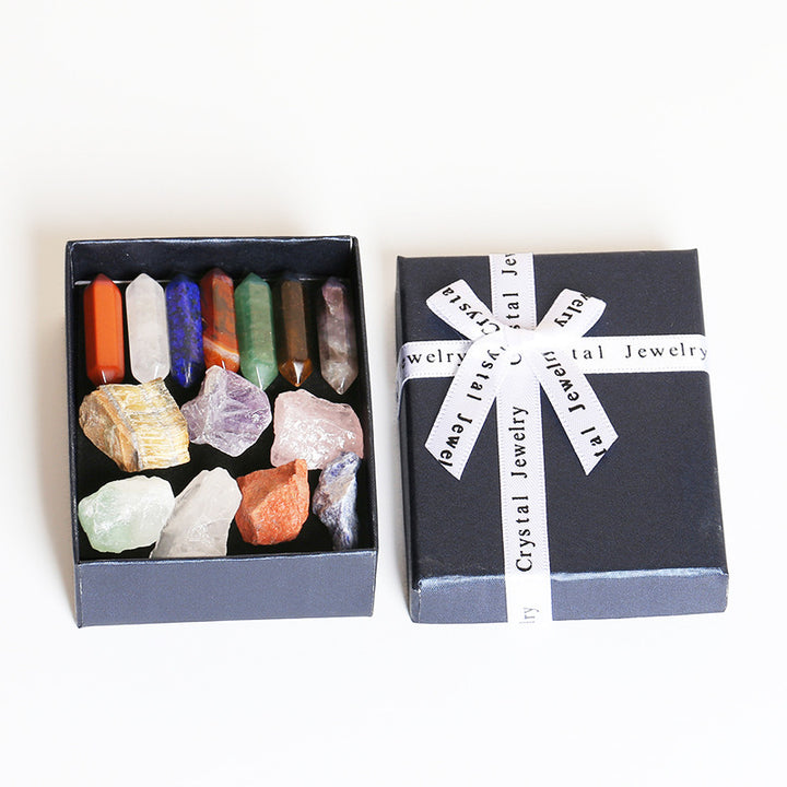 Naturstein (Kristalle), Set aus 14 Stück als Geschenk