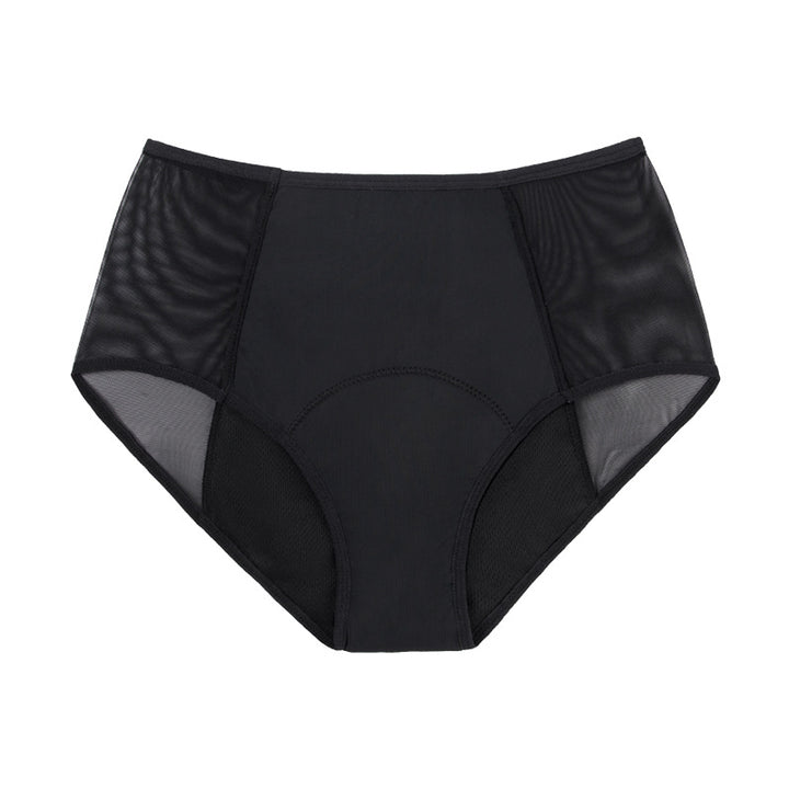 4-lagige Periode Unterhose mit hohem Bund und Mesch Einsatz; XS - 6XL
