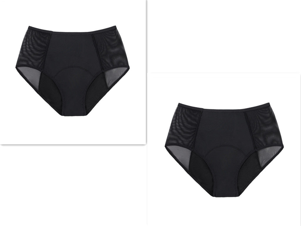 4-lagige Periode Unterhose mit hohem Bund und Mesch Einsatz; XS - 6XL