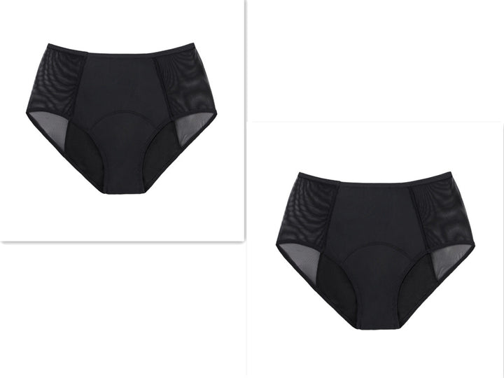 4-lagige Periode Unterhose mit hohem Bund und Mesch Einsatz; XS - 6XL