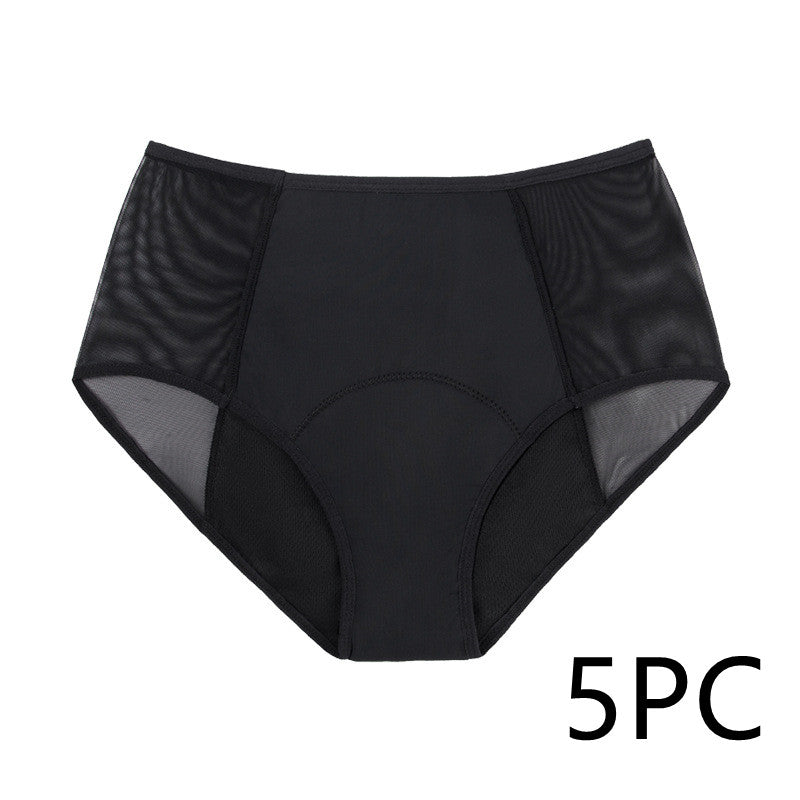 4-lagige Periode Unterhose mit hohem Bund und Mesch Einsatz; XS - 6XL